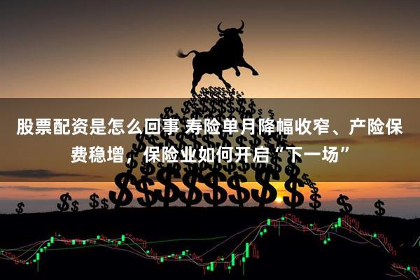 股票配资是怎么回事 寿险单月降幅收窄、产险保费稳增，保险业如何开启“下一场”